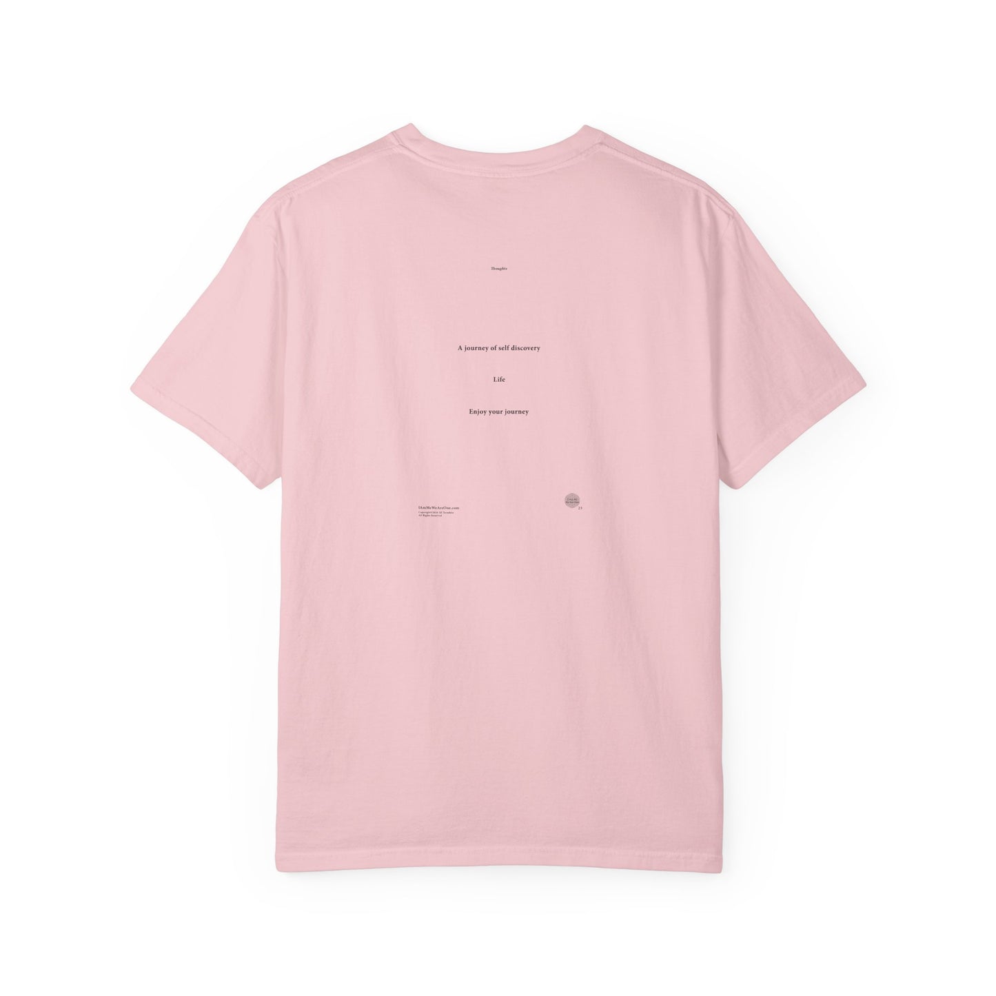 THOUGHTS Book Cover With "A journey of self discovery ..." Page 23, Unisex T-shirt, multiple colors