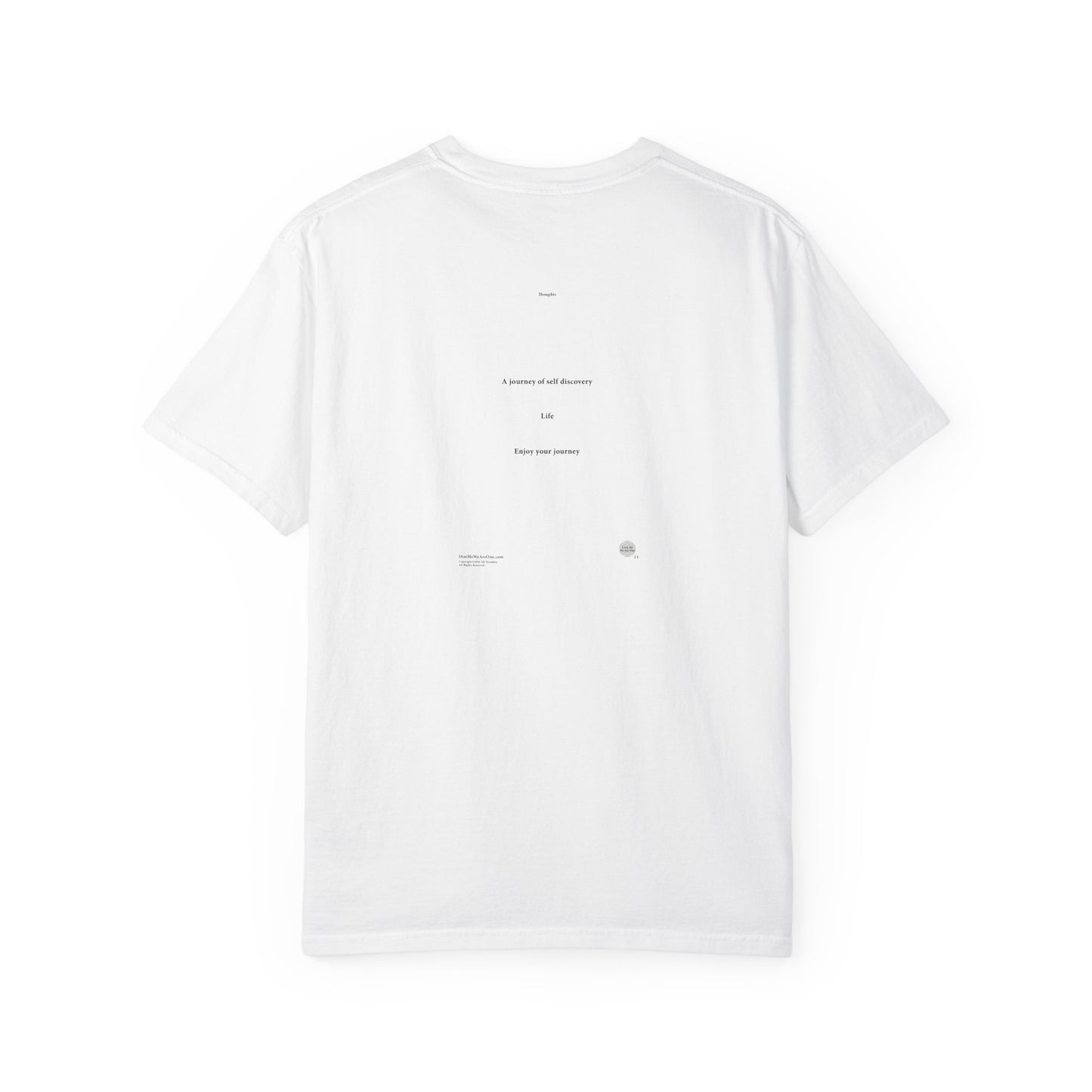 THOUGHTS Book Cover With "A journey of self discovery ..." Page 23, Unisex T-shirt, multiple colors