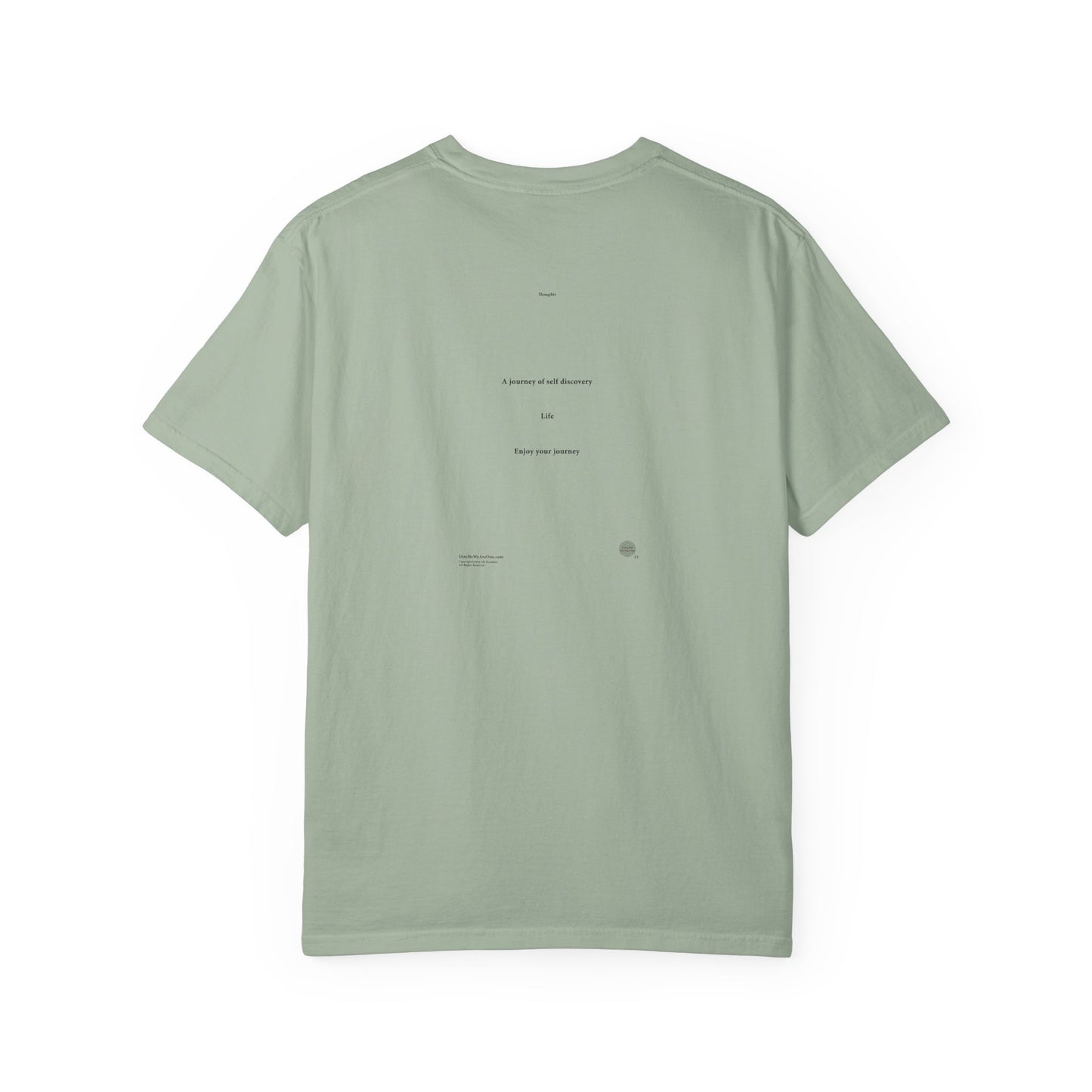 THOUGHTS Book Cover With "A journey of self discovery ..." Page 23, Unisex T-shirt, multiple colors