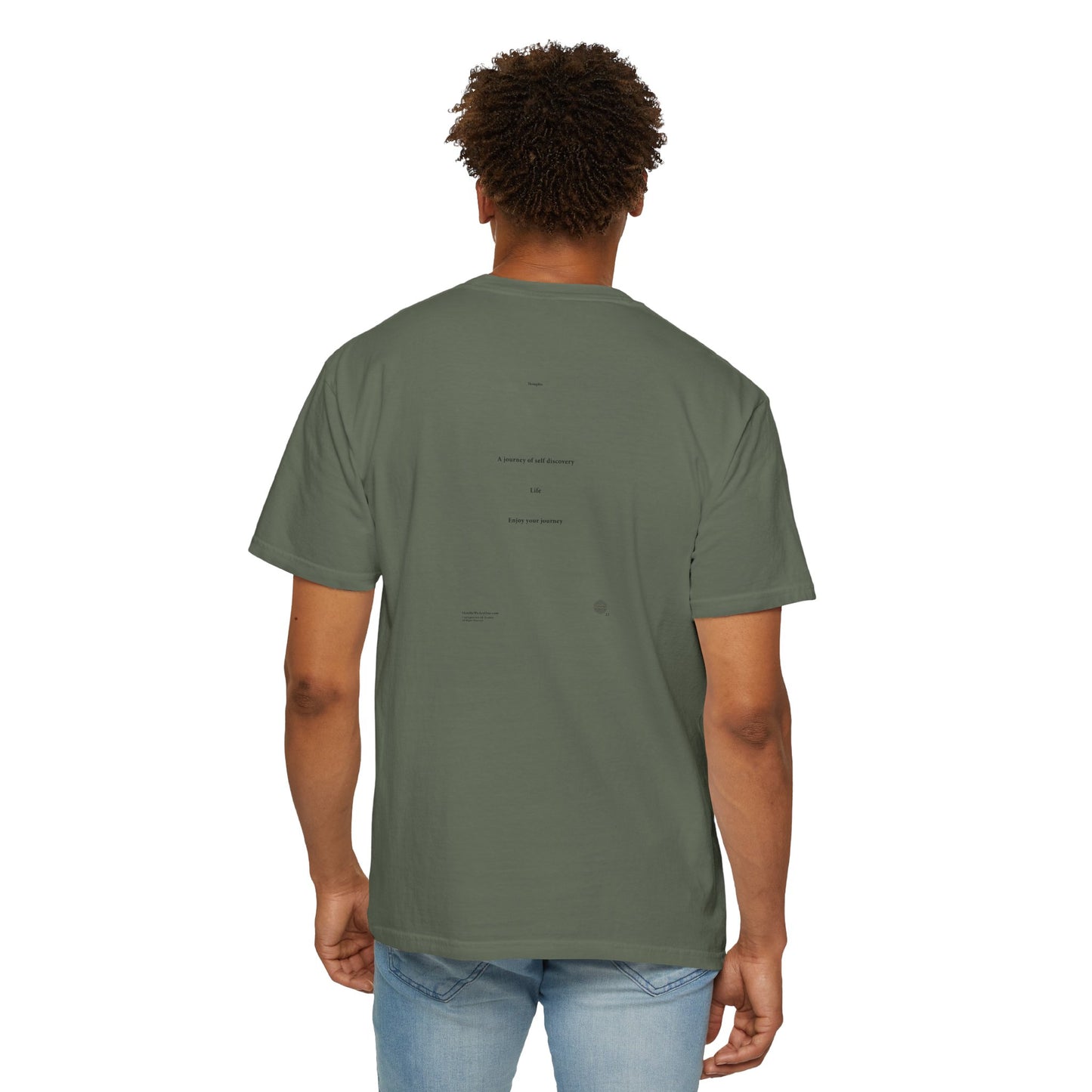 THOUGHTS Book Cover With "A journey of self discovery ..." Page 23, Unisex T-shirt, multiple colors