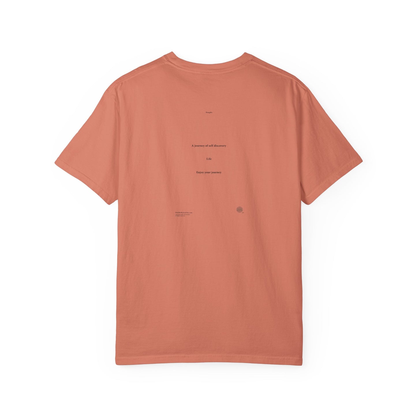 THOUGHTS Book Cover With "A journey of self discovery ..." Page 23, Unisex T-shirt, multiple colors