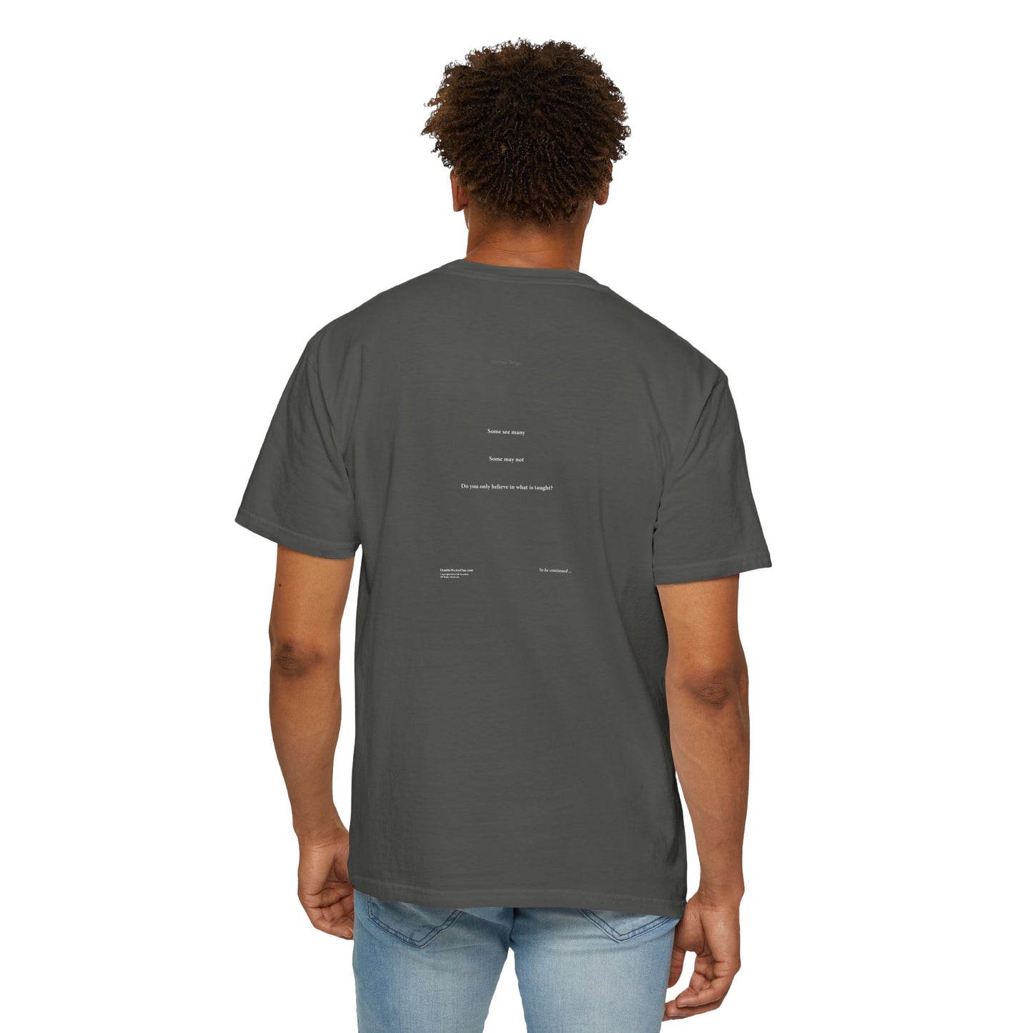 CURIOUS THINGS Book Cover with PG 233 "Some see many", Unisex T-shirt, multiple colors