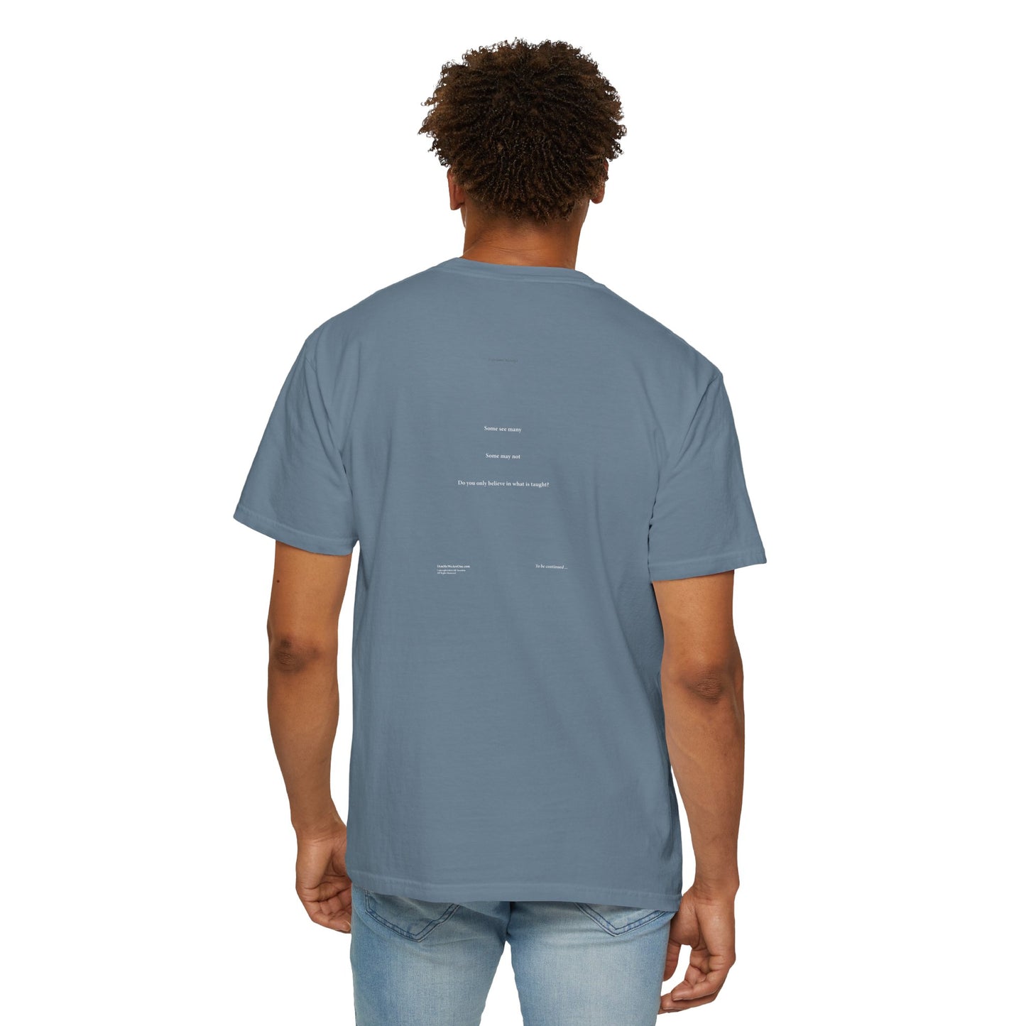 CURIOUS THINGS Book Cover with PG 233 "Some see many", Unisex T-shirt, multiple colors