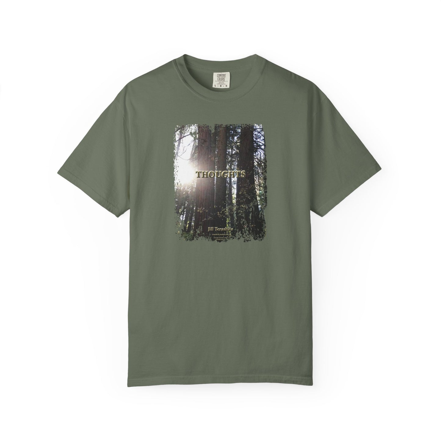 THOUGHTS Book Cover With "You are beautiful and have great love to give" Page 3, Unisex T-shirt, multiple colors