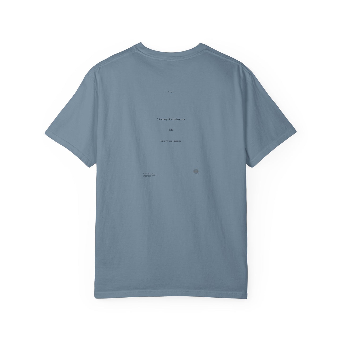 THOUGHTS Book Cover With "A journey of self discovery ..." Page 23, Unisex T-shirt, multiple colors