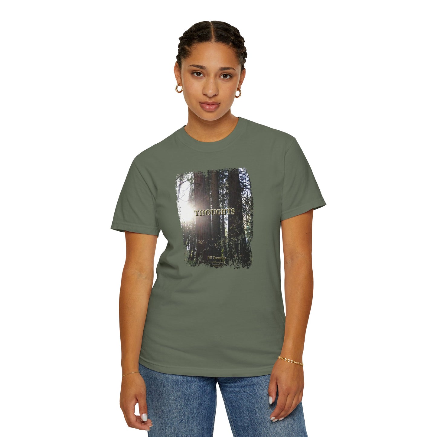 THOUGHTS Book Cover With "A journey of self discovery ..." Page 23, Unisex T-shirt, multiple colors