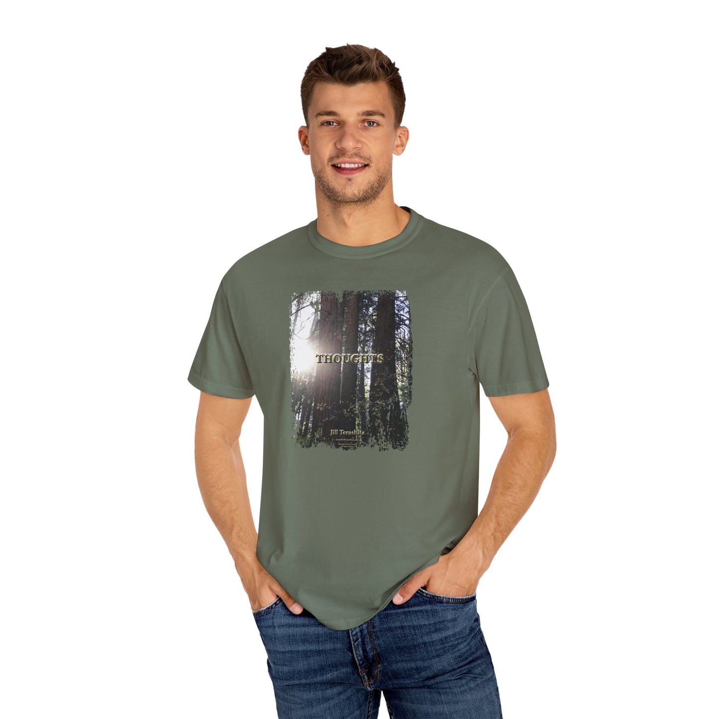 THOUGHTS Book Cover With "A journey of self discovery ..." Page 23, Unisex T-shirt, multiple colors