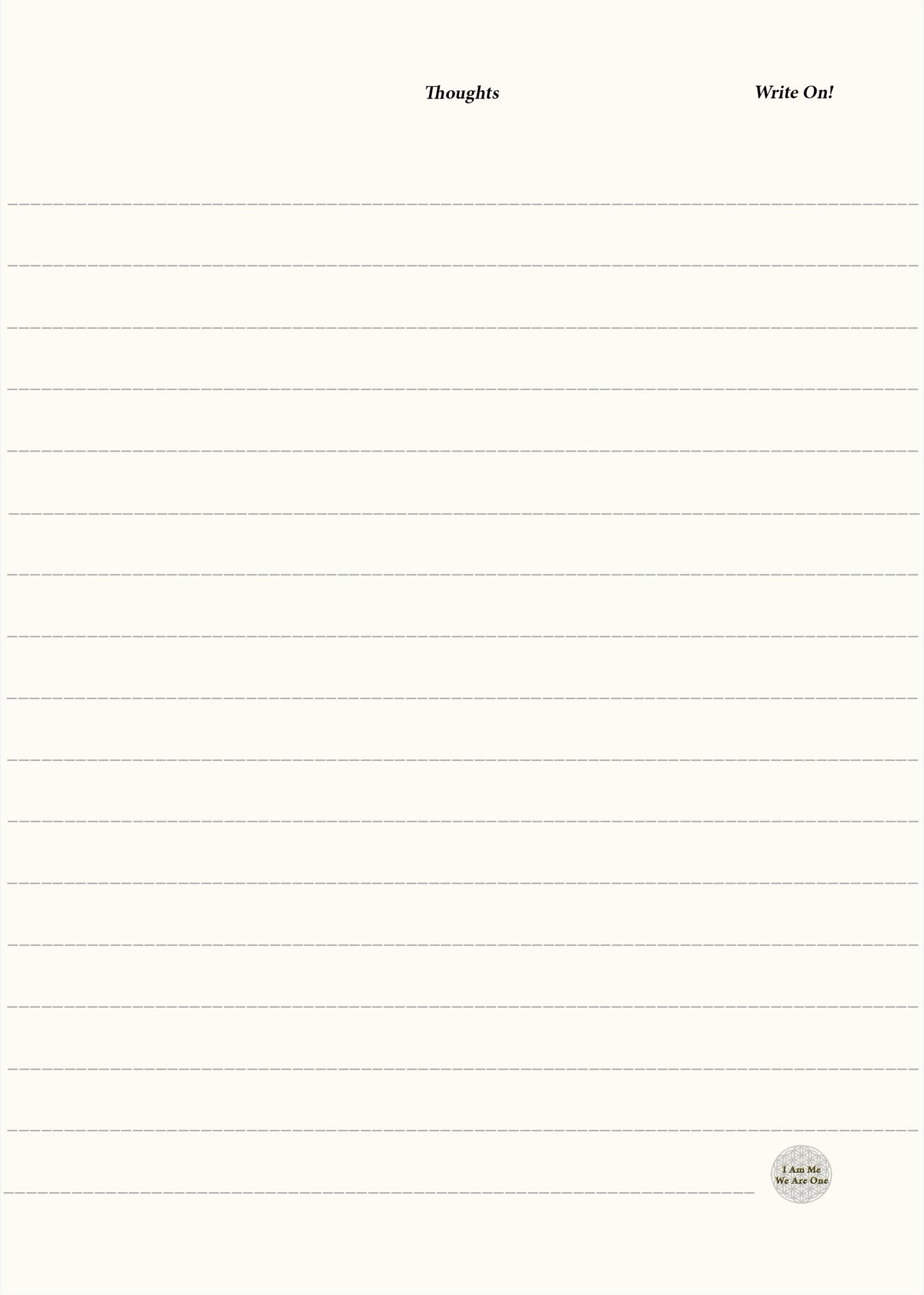 THOUGHTS – A Journal to Read, Write, and Reflect On Life