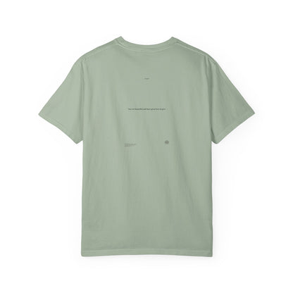 THOUGHTS Book Cover With "You are beautiful and have great love to give" Page 3,  Unisex T-shirt, multiple colors