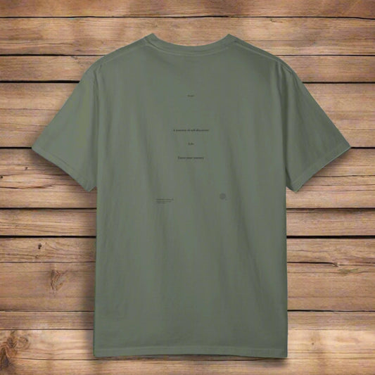 THOUGHTS Book Cover With "A journey of self discovery ..." Page 23,  Unisex T-shirt, multiple colors