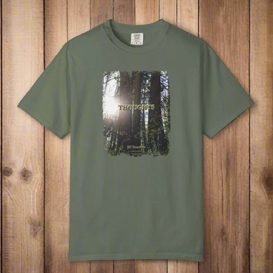 THOUGHTS Book Cover With "A journey of self discovery ..." Page 23,  Unisex T-shirt, multiple colors